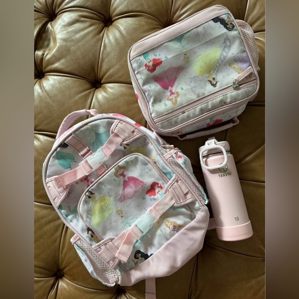 Pottery Barn Kids Mackenzie Disney Princess Backpack & Lunch Box Small